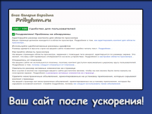 сайт после ускорения два