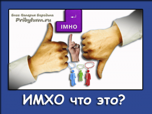 ИМХО что это