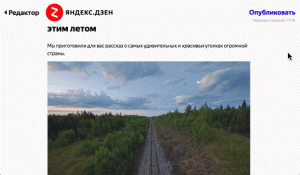опубликовать в Яндекс Дзен