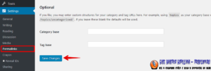 Permalink Settings Save Changes