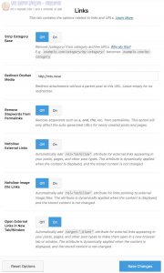 general settings links