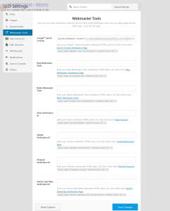 rank math google search console option