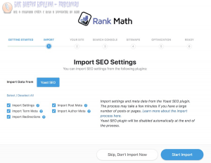 rank math import seo settings