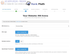 setting up your site for seo