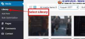 How To Edit Image In Library go to Media Select Library